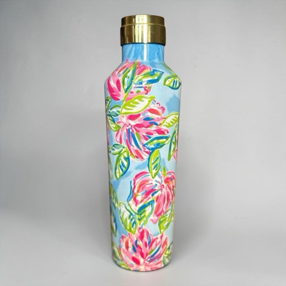 LILLY PULITZER Totally Blossom Stainless Steel Canteen Water Bottle 18 oz